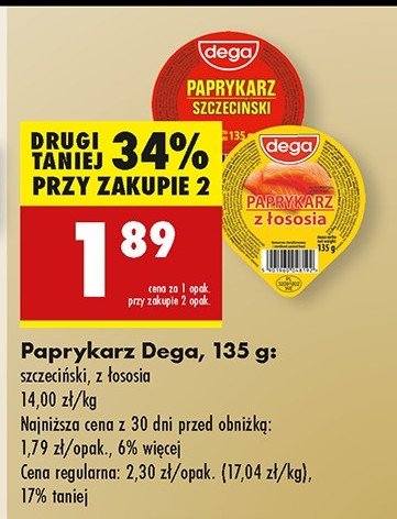 Paprykarz z łososia Dega promocja w Biedronka