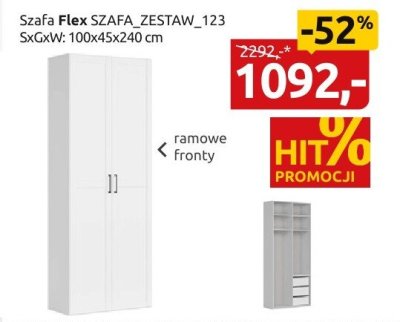 Szafa Flex SZAFA_ZESTAW_123 promocja w Black Red White
