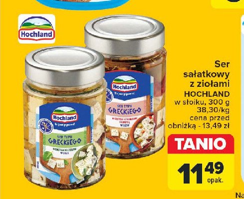 Ser sałatkowy w oliwie Hochland promocja w Carrefour Market