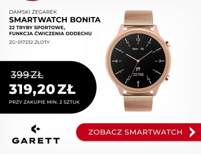 Smartwatch damski Bonita złoty ZG-017232 promocja w Briju