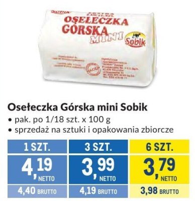 Osełeczka Górska mini Sobik promocja w Makro