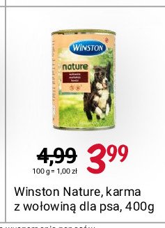 Karma dla psa z wołowina Winston nature promocja