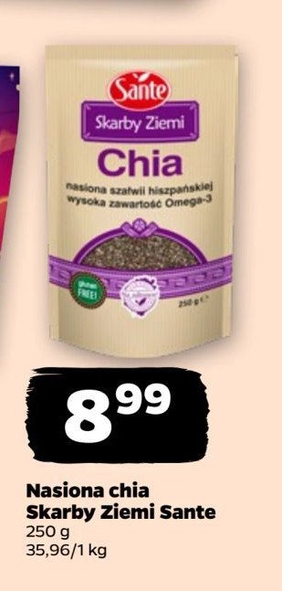 Nasiona chia Sante skarby ziemi promocja