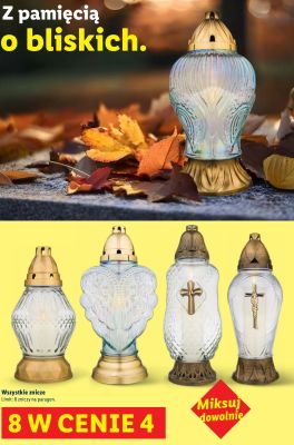 Znicze 8 w cenie 4 promocja w Lidl