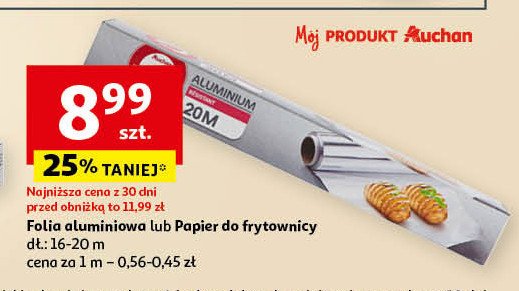 Folia aluminiowa 20 m Auchan promocja