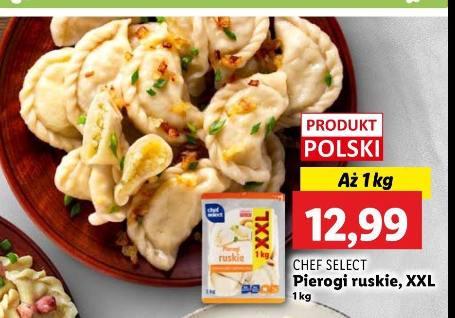 Pierogi ruskie Chef select promocja w Lidl
