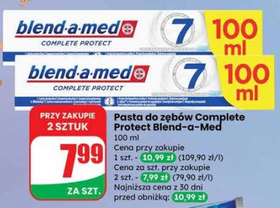 Pasta do zębów Complete Protect Blend-a-Med 100 ml promocja w Dino