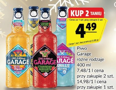 Piwo Garage różne rodzaje 400ml promocja w Prim Market