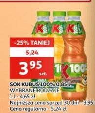 Sok jabłko banan Kubuś 100% sok promocja