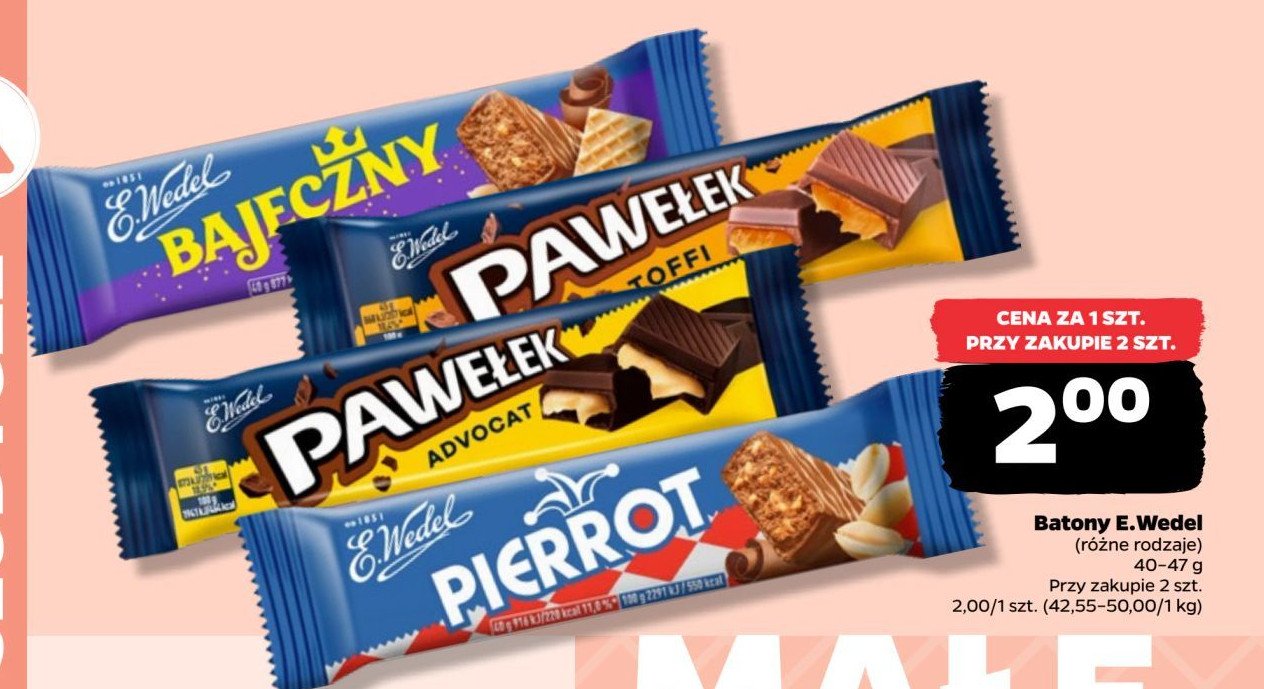 Baton advocat E. wedel pawełek promocja w Netto