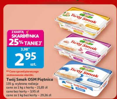 Twaróg Twój Smak Piątnica 135 g wybrane rodzaje promocja w Auchan