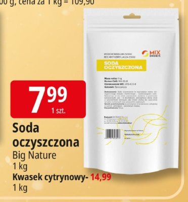 Soda oczyszczona Big Nature promocja w Leclerc