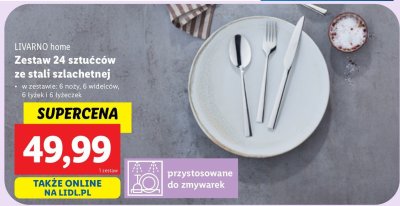 Zestaw sztu膰cow stal szlachetna LIVARNO HOME promocja
