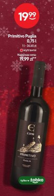 Wino Primitivo Puglia 0,75l promocja w Żabka
