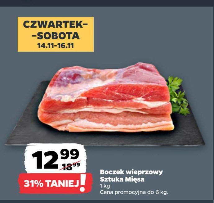 Boczek wieprzowy SZTUKA MIĘSA NETTO promocja