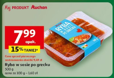 Ryba w sosie po grecku Auchan promocja w Auchan