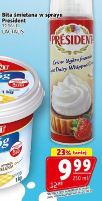 Bita śmietana w sprayu President Lactalis promocja w Prim Market