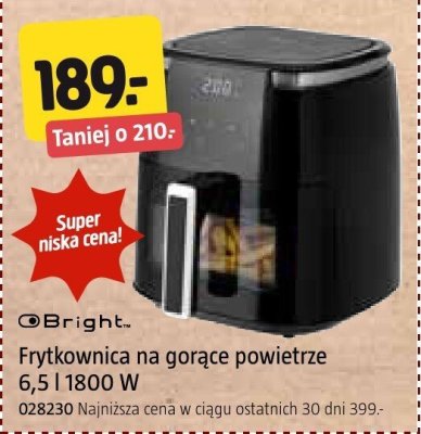 Frytkownica na gorące powietrze Bright 6,5 l 1800 W promocja w Jula