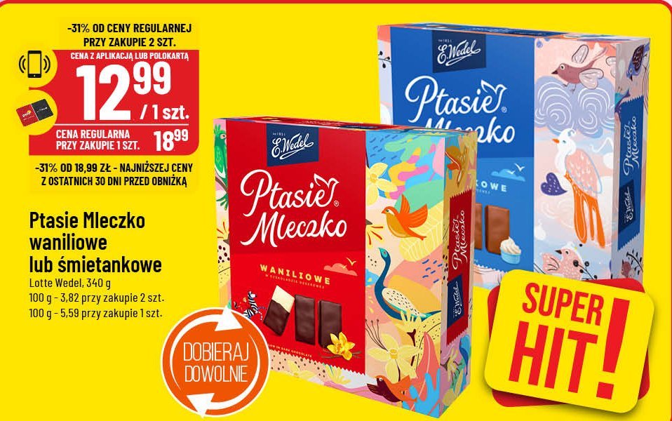 Ptasie mleczko śmietankowe E. Wedel promocja w POLOmarket