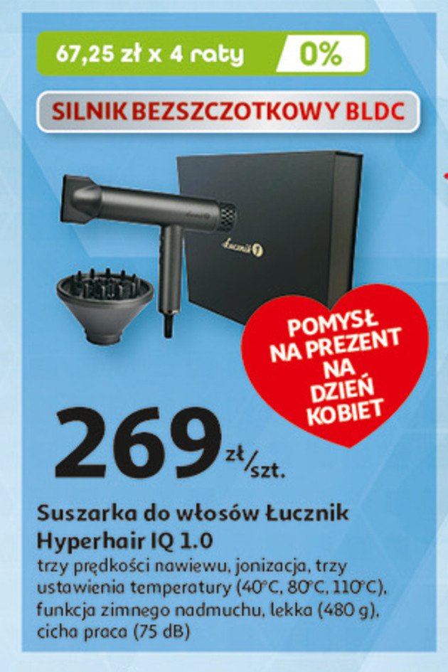 Suszarka do włosów iq 1.0 Łucznik promocja w Auchan