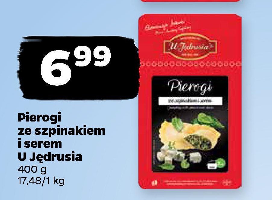 Pierogi ze szpinakiem i serem U j臋drusia promocja