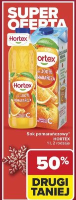 Sok pomarańczowy HORTEX 1 l, 2 rodzaje promocja w Carrefour