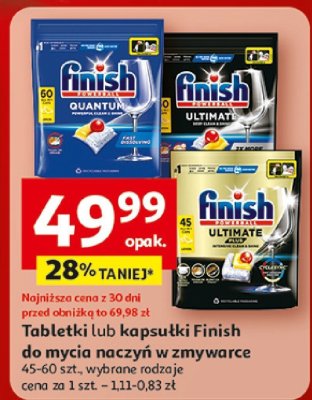 Tabletki lub kapsułki Finish do mycia naczyń w zmywarce promocja w Auchan