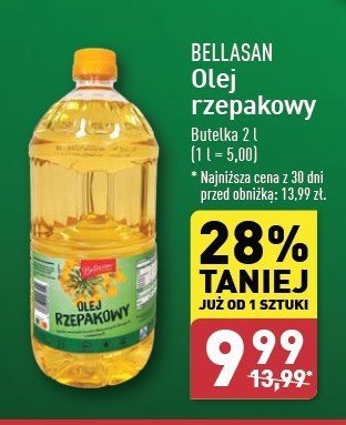 Olej rzepakowy Bellasan promocja w Aldi