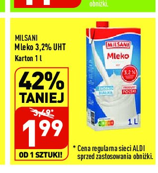 Mleko 3.2% Milsani promocja