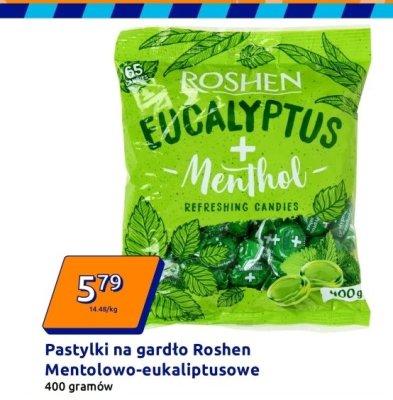 Pastylki na gardło mentolowo-eukaliptusowe promocja w Action