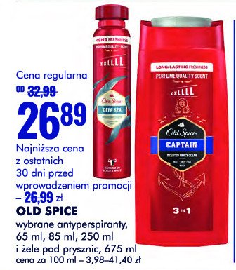 Dezodorant Old spice deep sea promocja