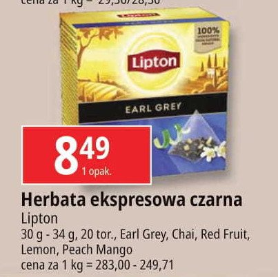 Herbatka owocowa temptation red strawberry & raspberry Lipton fruit infusion promocja