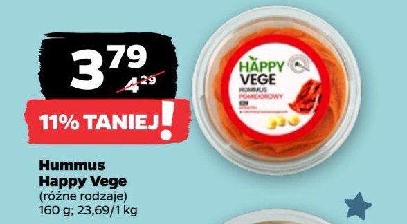 Hummus pomidorowy Happy vege promocja