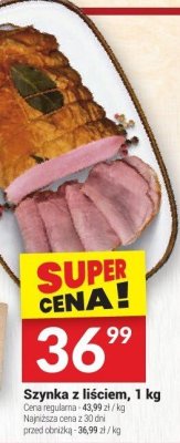 Szynka z liściem, 1 kg promocja w Twój Market