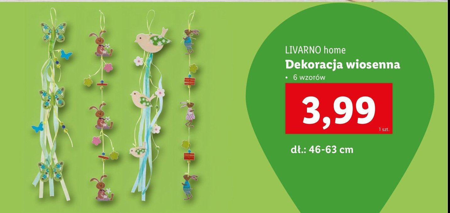 Dekoracja wiosenna LIVARNO HOME promocja w Lidl