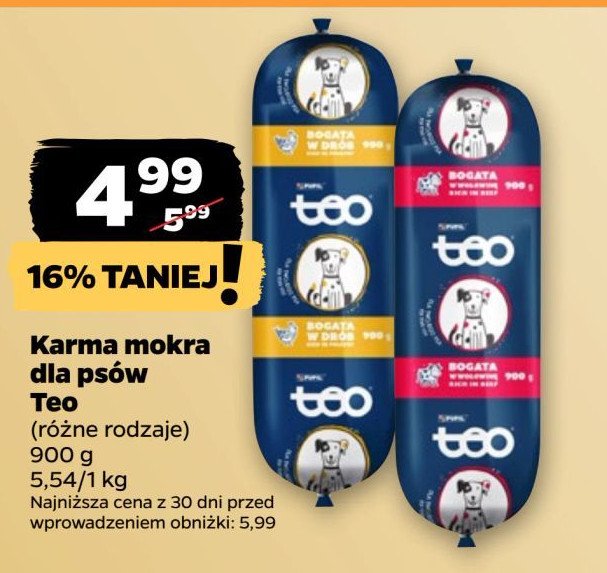 Kiełbasa dla psów drób Teo promocja