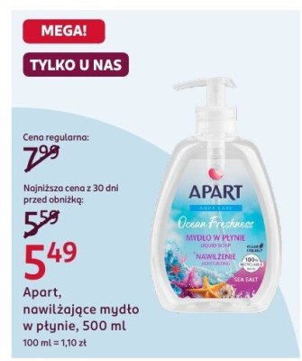 Mydło w płynie Apart, nawilżające, 500 ml promocja w Rossmann