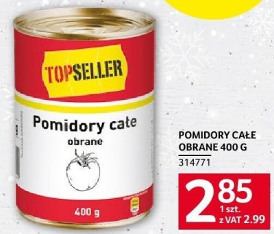 Pomidory całe obrane 400 g promocja w Selgros