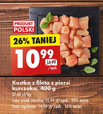 Kostka z fileta z piersi kurczaka promocja