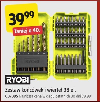 Zestaw końcówek i wierteł RYOBI 38 el. promocja w Jula