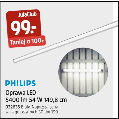 Oprawa LED PHILIPS 5400 lm 54 W 149,8 cm promocja w Jula