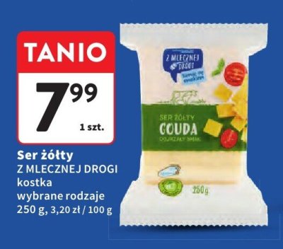 Ser żółty Z MLECZNEJ DROGI kostka wybrane rodzaje promocja w Intermarche