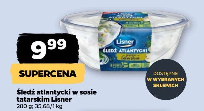 Śledź atlantycki w sosie tatarskim Lisner promocja