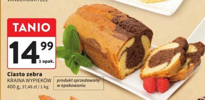 Ciasto zebra KRAINA WYPIEKÓW promocja w Intermarche