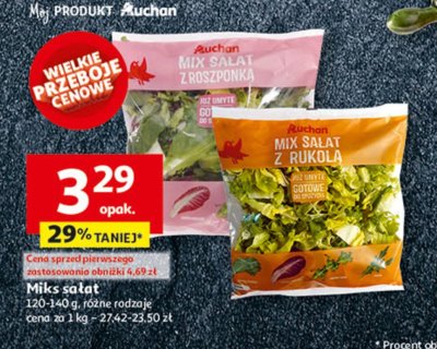 Mix sałat z roszponką Auchan promocja