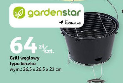 Grill w臋glowy typu beczka Garden star promocja