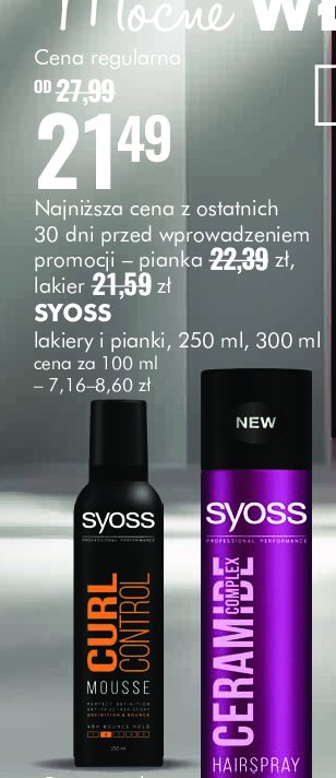 Pianka do włosów SYOSS CURL CONTROL promocja