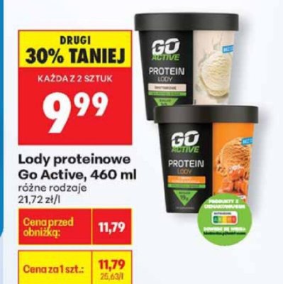 Lody proteinowe  różne rodzaje promocja w Biedronka