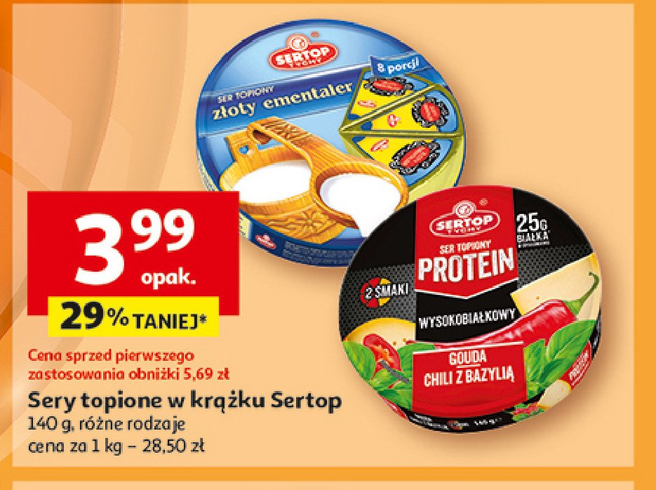 Ser topiony protein chili z bazylią Sertop tychy promocja