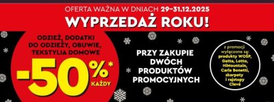 Dodatki do odzieży -50%  przy zakupie dwóch produktów promocja w Biedronka